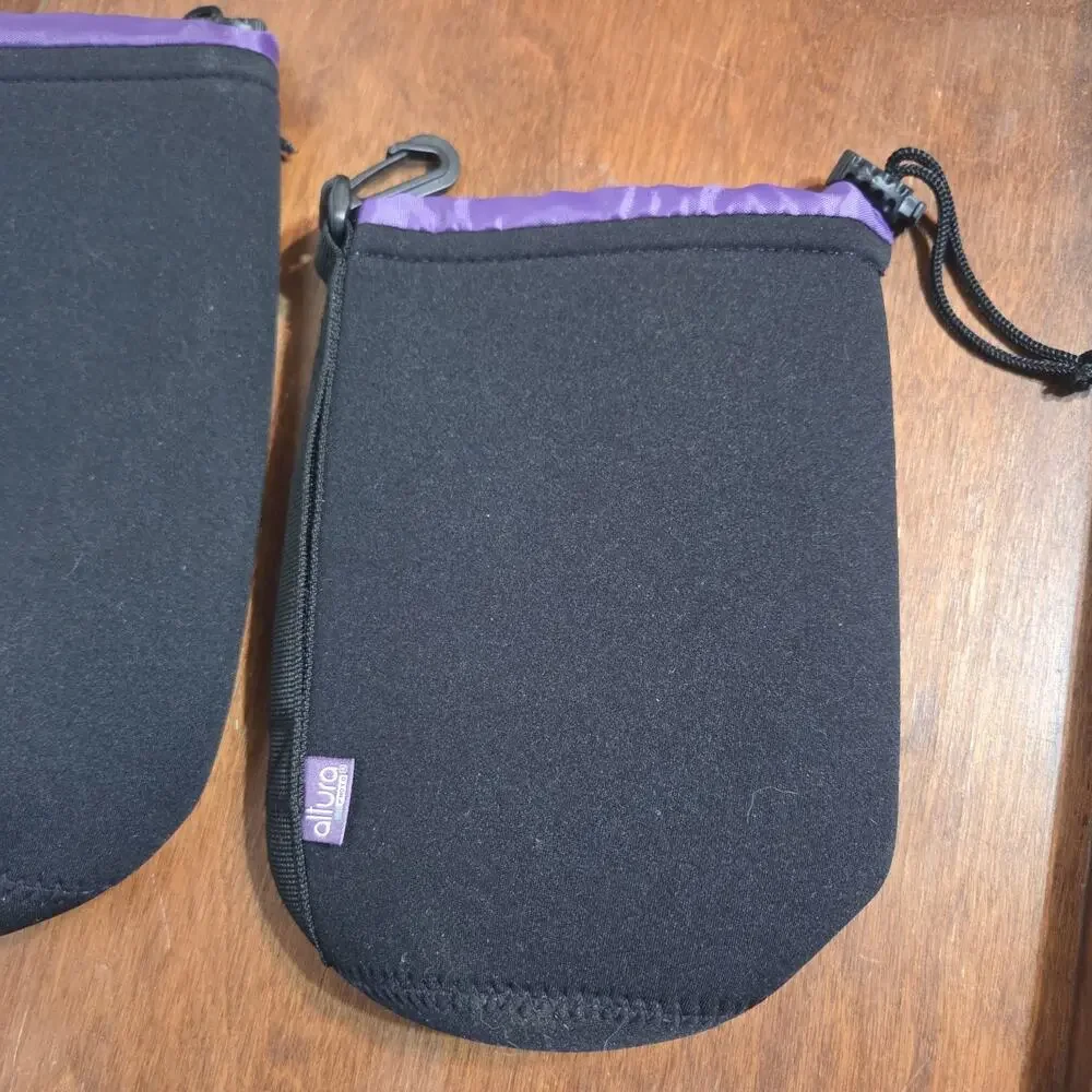Altura Neoprene Padded Camera Lens Case-set of three - S, L, XL, velvet lined